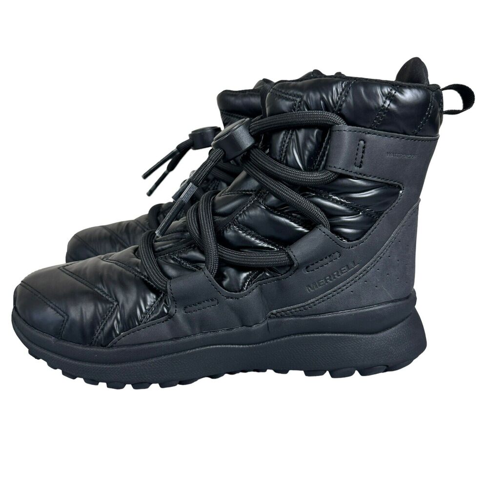 Merrell Black Quilted Winter & Rain Boots